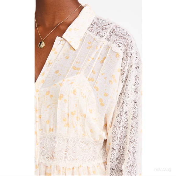 FREE PEOPLE Sheer Romance Floral Mini Dress - Picture 3 of 13